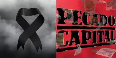 Imagem de luto / Logo de Pecado Capital - Montagem: TVFOCO