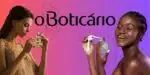 Logo do Boticário e mulheres com perfume (Fotos: Reproduções / Canva / Freepik/ Internet)