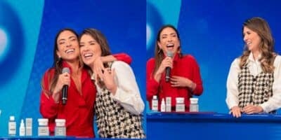 Rebeca com Patricia Abravanel no “Roda a Roda” -