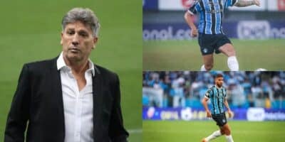 Renato Gaúcho preocupado com 2 nomes fora do Grêmio (Reprodução: Eduardo Moura / Lucas Uebel)