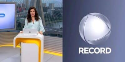 Sabina Simonato no Bom Dia São Paulo / Logo da Record - Montagem