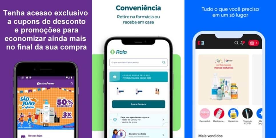 Aplicativo da Extrafarma,Droga Raia e Drogaria SP (Reprodução/AppAdvice/App Store)