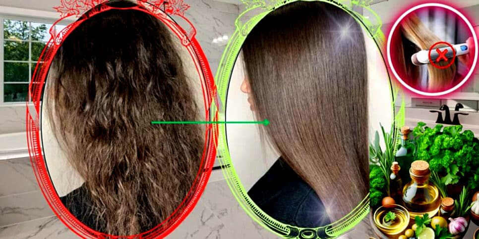 Receita com apenas um ingrediente traz o melhor colágeno e alisa até a raiz do cabelo (Foto Reprodução/Montagem/Lennita/Canva/Pinterest)