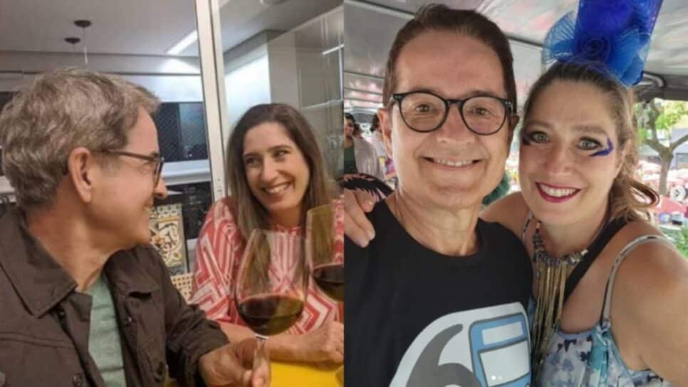 O ex-âncora global com sua esposa (Fotos: Reprodução/ Instagram/ Montagem TV Foco)