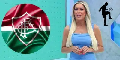 Fluminense e Renata Fan (Foto: Reprodução / Constelar / Canva / Band)