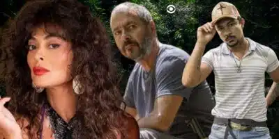 Jacutinga, Inocêncio e Damião em Renascer (Foto: Reprodução / Globo / Montagem TV Foco)