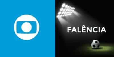 Logo da Globo e falência de time de futebol (Foto: Reprodução / TV Globo / Canva)