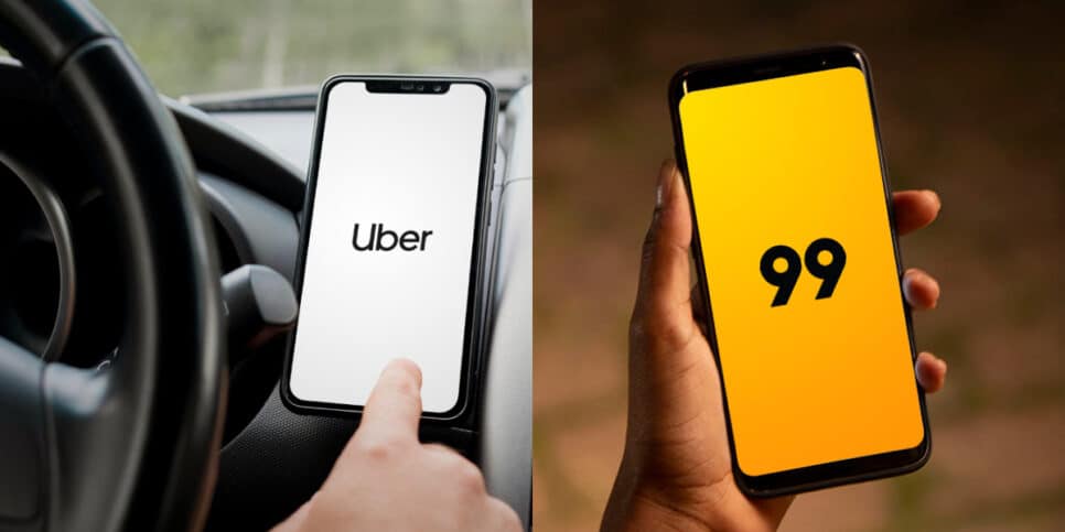 Uber e 99 (Foto: Montagem TV Foco)