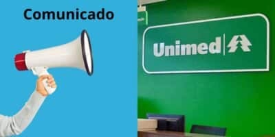 Comunicado da Unimed com fim de serviço crucial (Reprodução: Montagem TV Foco)