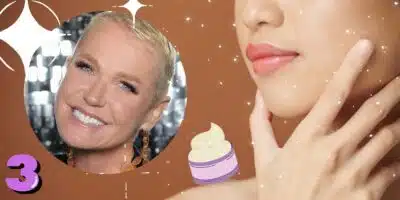 Xuxa e mulher com a pele lisa (Foto: Reprodução / Canva / Montagem TV Foco)