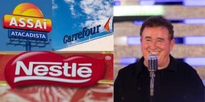 Assaí / Carrefour / Logo da Nestlé / Amado Batista - Montagem: TVFOCO