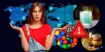 Alguns produtos são proibidos em certos países como o confeito M&M's, tipo de queijo e bebida popular (Foto Reprodução/Montagem/Canva/Lennita/Tv Foco)
