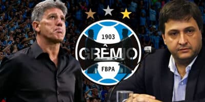 Renato Gaúcho manda a real sobre SAF do Grêmio e menciona Guerra (Foto Reprodução/Montagem/Lennita/Tv Foco/Um Dois Esportes/Agif
Lucas Uebel/Grêmio FBPA/CANVA)