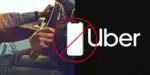 Motorista, ilustração celular bloqueado e logo Uber (Fotos: Reproduções / Canva / Internet)