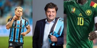 Soteldo e Guerra no Grêmio e Aboubakar em Camarões (Reprodução - Internet)