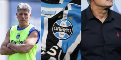 Grêmio tem demissão cravada e chega de novo técnico da série A (Reprodução/Montagem/Itatiaia/LANCE!/Globo Esporte)