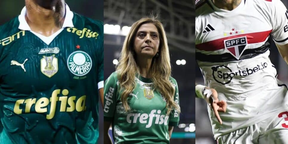 Leila bate martelo sobre campeão do São Paulo para o Palmeiras (Reprodução/Montagem/Globo Esporte/Folha de Londrina)