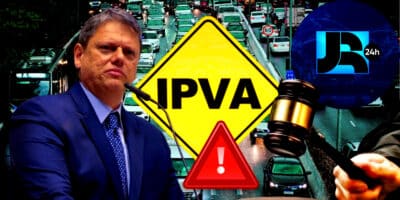 Tarcísio de Freitas emite novo decreto que afeta as dívidas do IPVA e notícia é divulgada no (Foto Reprodução/Montagem/TV Foco/Canva/Agência Brasil/José Cruz/Agência Brasil)