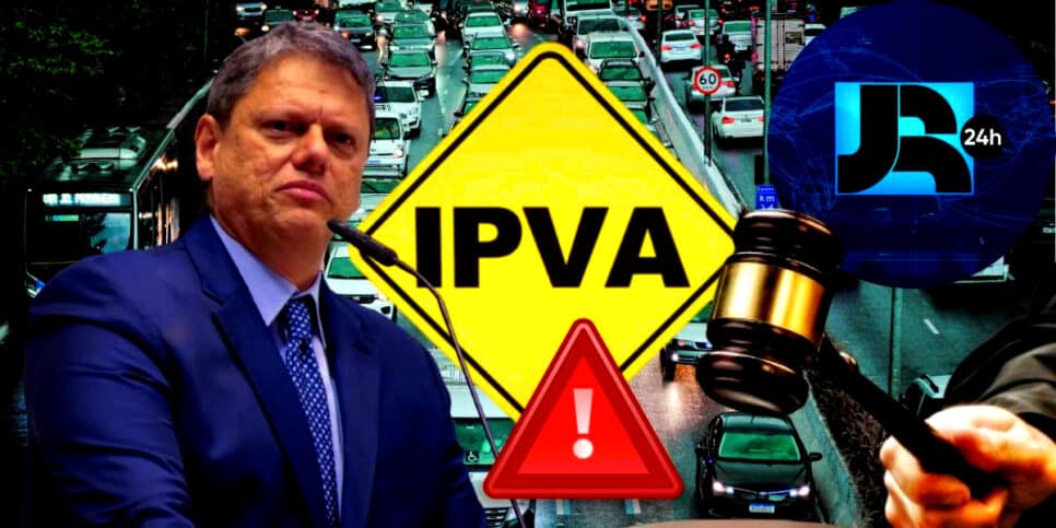 Tarcísio de Freitas emite novo decreto que afeta as dívidas do IPVA e notícia é divulgada no (Foto Reprodução/Montagem/TV Foco/Canva/Agência Brasil/José Cruz/Agência Brasil)