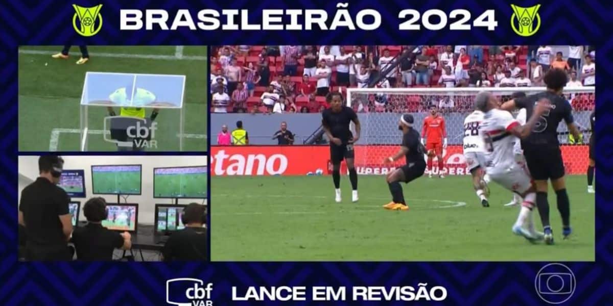 Lance da expulsão de André Ramalho (Reprodução: Globo)