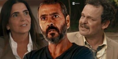 Aurora, José Inocêncio e Norberto em Renascer (Foto: Reprodução / Globo / Montagem TV Foco)