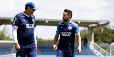 Rogério Ceni e Everton Ribeiro (Foto: Letícia Martin/ ECB)