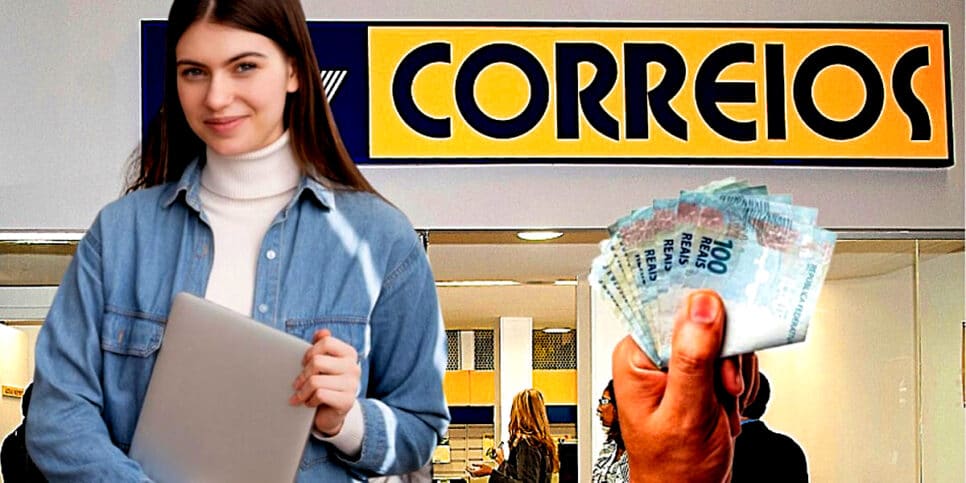 Correios abrirá vagas com salário acima da média e editar é armado (Foto Reprodução/Montagem/Lennita/Tv Foco/Canva/Freepik/Correios)