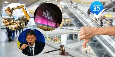 Demolição, Tarcísio Freitas, Bourboun e shopping de SP dando adeus (Foto: Reprodução / Gov / Canva / Montagem TV Foco)