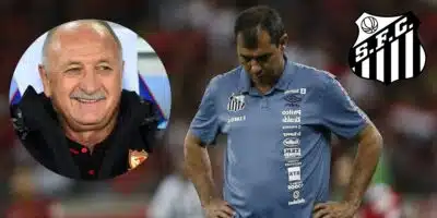 Felipão, Carille e logo do Santos (Foto: Reprodução / Getty / SFC)