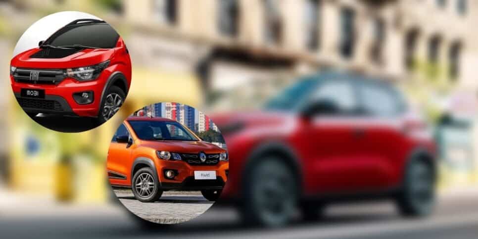 Kwid, Fiat Uno e carro n°1 (Foto: Reprodução / Canva / Montagem TV Foco)