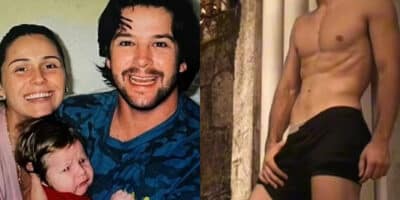 Fotos tórridas de filho discreto de Benício e Antonelli sem camisa (Foto: Reprodução/Montagem TV foco)