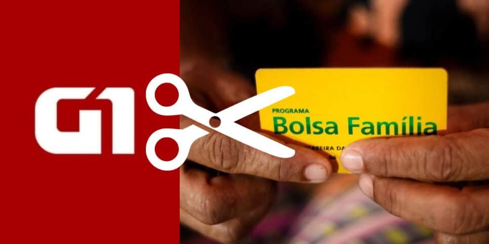 Logo da G1 e Bolsa Família (Foto: Reprodução / Globo / Gov / Canva / Montagem TV Foco)