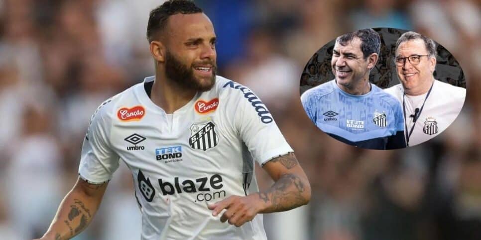 Guilherme, Carille e Teixeira (Foto: Reprodução / Santos)