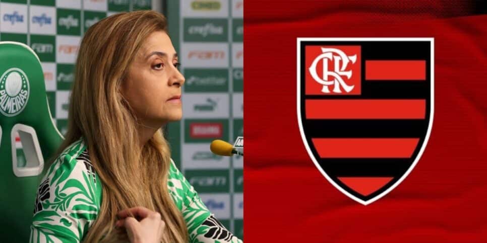 Leila arrancar fortuna do Palmeiras pra dar ao Flamengo - (Foto: Montagem / TV FOCO)