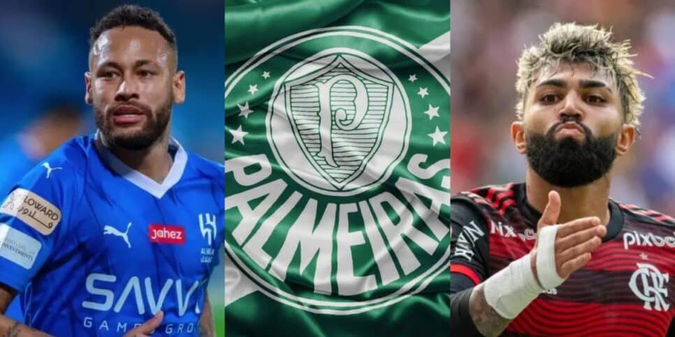 Neymar, Gabigol e mais: Palmeiras se prepara para maior combo - Foto: Montagem