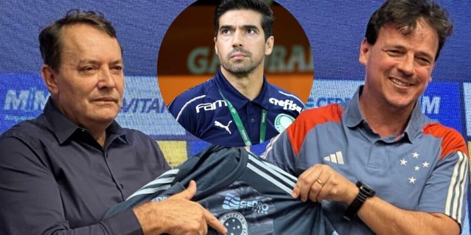 Pedrinho BH, Fernando Diniz e Abel Ferreira do Palmeiras (Foto: Emerson Pancieri / Itatiaia / PFC)