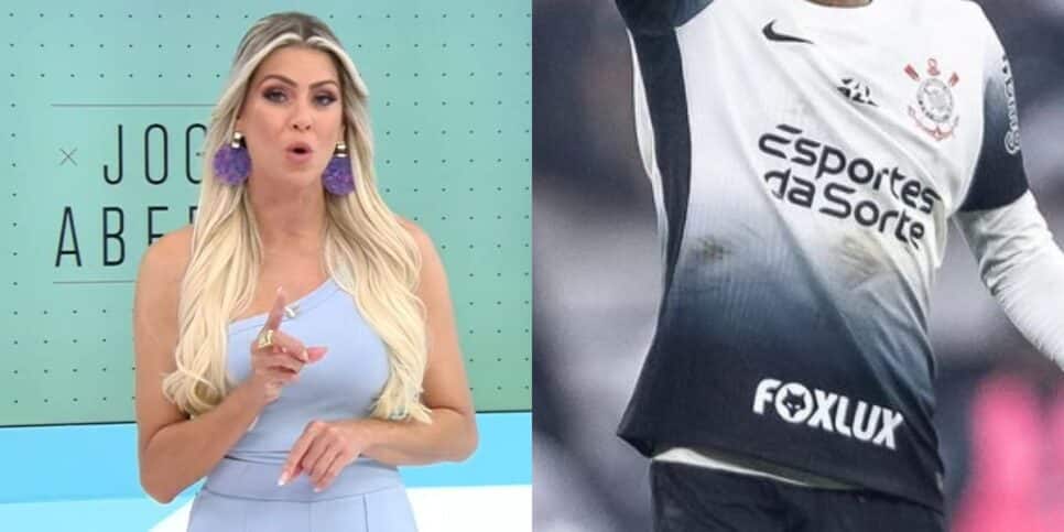 Renata Fan confirmou saída de atacante do Corinthians (Reprodução: Band/ Montagem TV Foco)