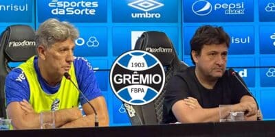 Alberto Guerra
e Renato Gaúcho no Grêmio (Reprodução: Gremio.Net)