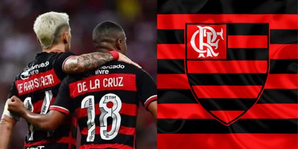 Arrascaeta e De La Cruz no Flamengo - Foto Reprodução Internet