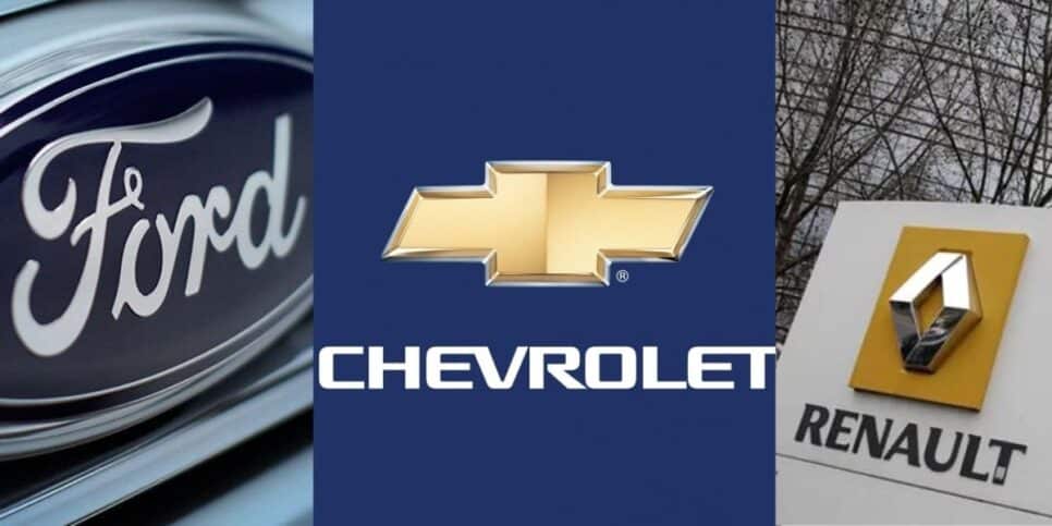 Ford, Chevrolet e Renault - Foto Reprodução Internet