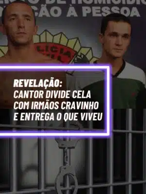 Cantor divide cela com irmãos Cravinho e entrega o que viveu - Montagem Tv Foco