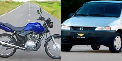 5 carros para não pagar IPVA em 2025 e 5 motos mais desejadas por precinho de 5 mil