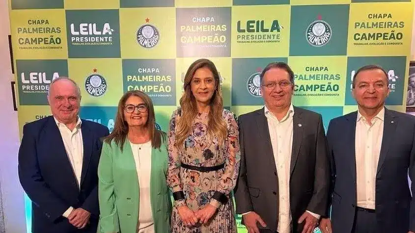 Leila Pereira ao lado de Maria Tereza Bellangero, Paulo Buosi, Everaldo Coelho e Márcio Martin. - Foto: @leilapereira