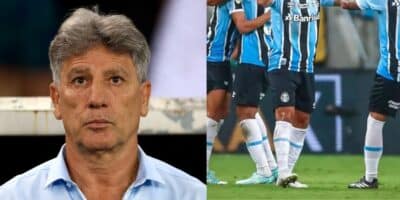 Renato Gaúcho e jogadores do Grêmio - Foto Reprodução Internet