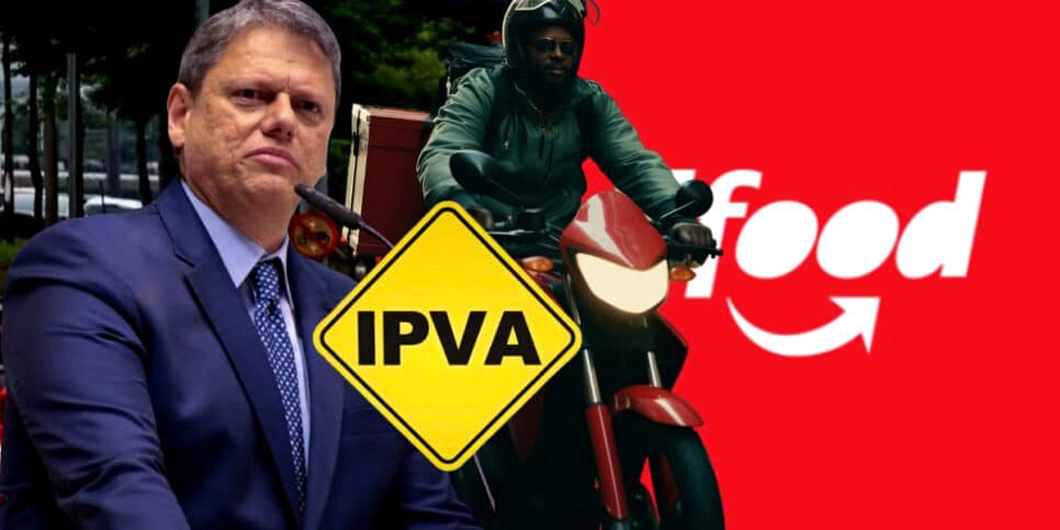 Tarcísio de Freitas lança novo programa e parceria com o Ifood que chega pra salvar motoristas das dívidas com o IPVA (Foto Reprodução/Montagem/TV Foco/Canva/Agência Brasil/José Cruz/Agência Brasil)