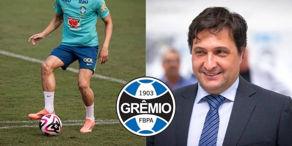 Guerra em festa com anúncio de reforço milionário ao Grêmio (Reprodução: Fernando Alves)