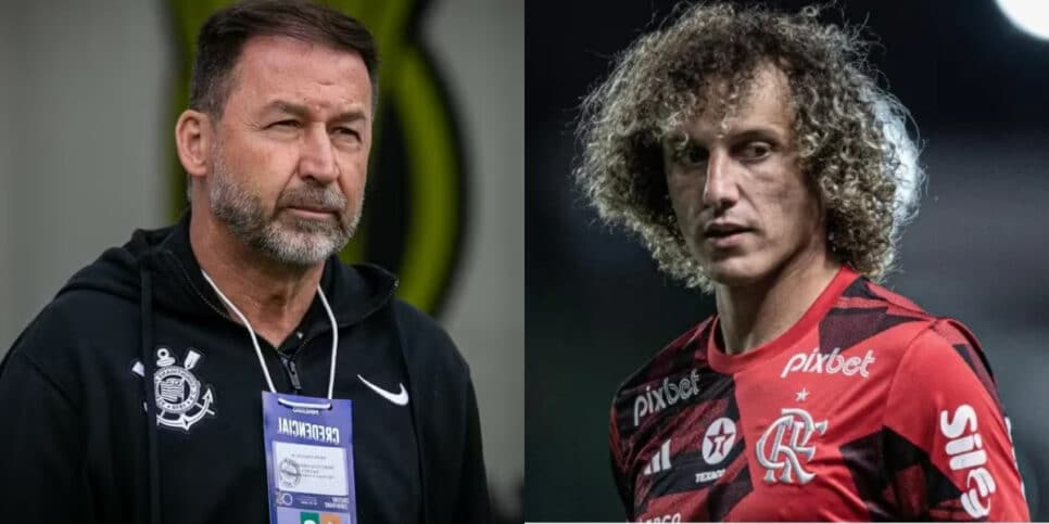 Augusto Melo quer David Luiz, do Flamengo (Foto: Reprodução/Montagem TV Foco)