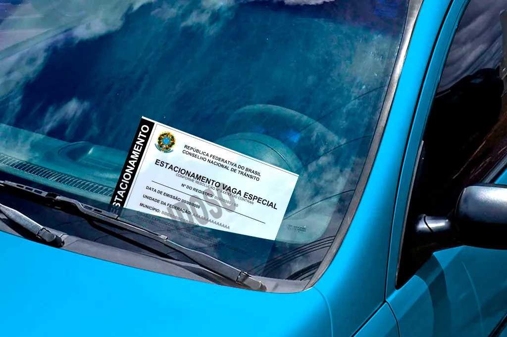 Credencial de estacionamento exclusivo impressa (Foto: Reprodução/ Internet)