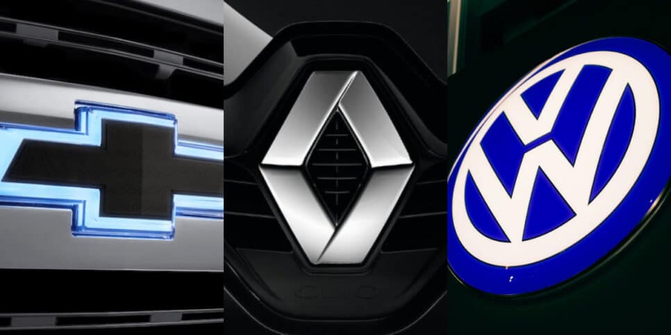 O adeus de carros ca Chevrolet, Renault e Volkswagen em 2024 (Foto: Montagem)