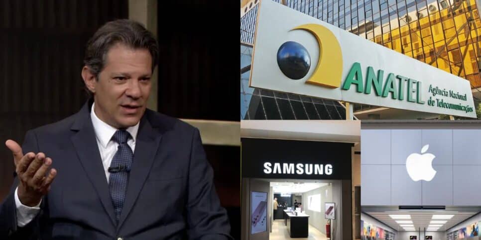 Haddad confirma bloqueio da ANATEL e atinge iPhone e Samsung (Reprodução: Globonews / Montagem TV Foco)